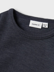 NAME IT Langærmet Uld Bluse Ombre Blue